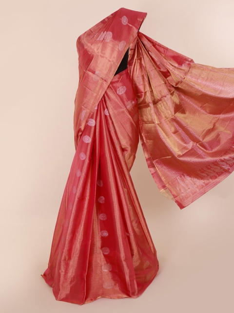

Pothys Pink Pure Silk Woven Design Kanjeevaram Saree