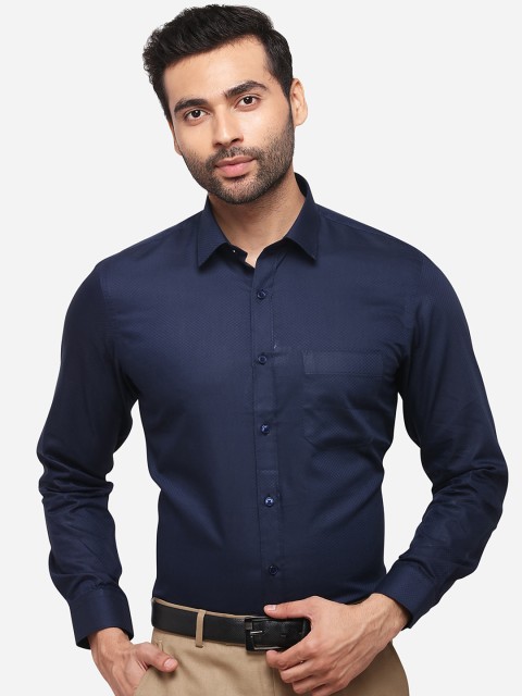 

Greenfibre Men Blue Slim Fit Solid Formal Shirt