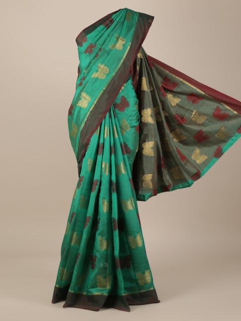 

Pothys Green Embroidered Saree