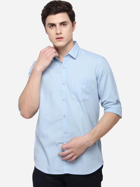 

Greenfibre Men Blue Slim Fit Solid Casual Shirt