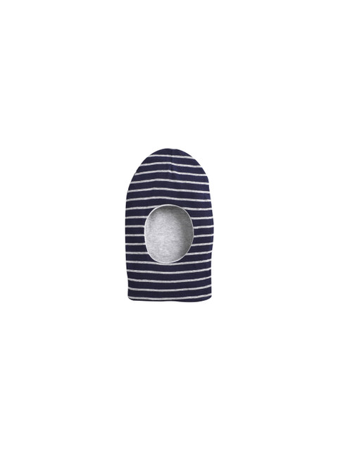 

BUMZEE Kids Navy Blue & Grey Striped Monkey Cap