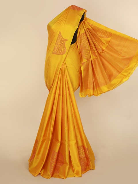 

Pothys Yellow Pure Silk Woven Design Kanjeevaram Saree
