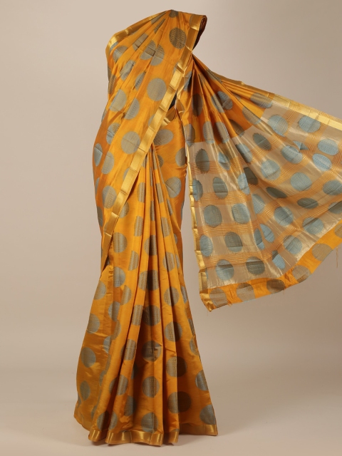 

Pothys Mustard Woven Design Saree