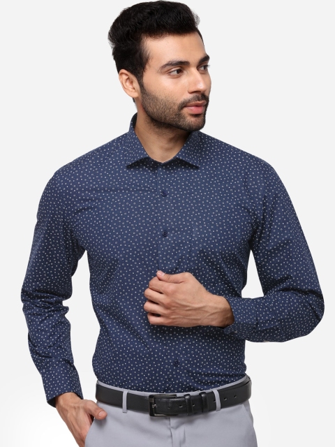 

Greenfibre Men Blue Regular Fit Printed Formal Shirt