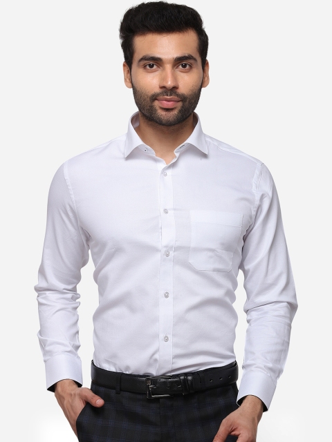 

Greenfibre Men White Slim Fit Solid Formal Shirt