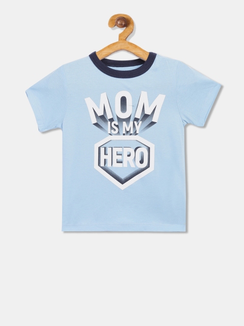 

The Childrens Place Boys Blue Printed Round Neck T-shirt