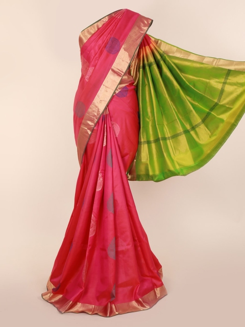 

Pothys Pink Pure Silk Woven Design Kanjeevaram Saree