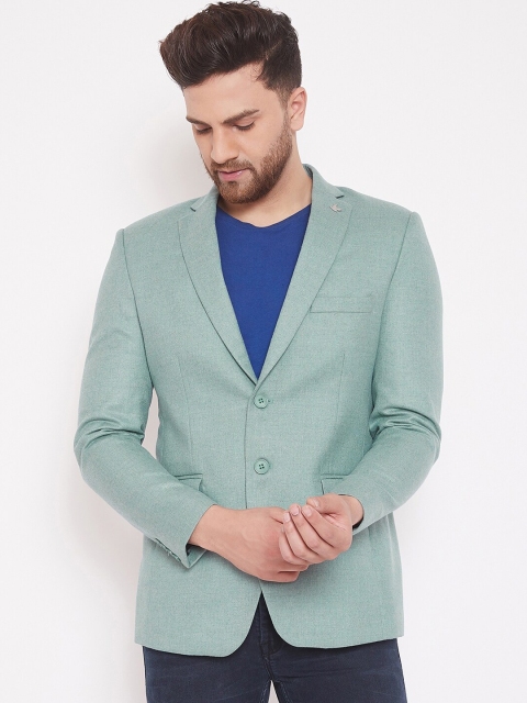 

Canary London Men Green Solid Slim-Fit Single-Breasted Casual Blazer