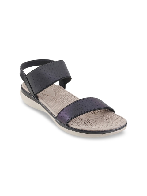 

Mochi Women Navy Blue Textured Comfort Heels