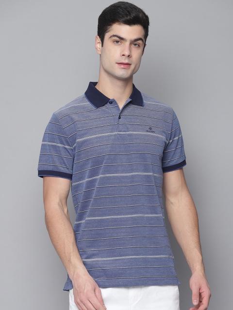 

GANT Men Blue Striped Polo Collar T-shirt