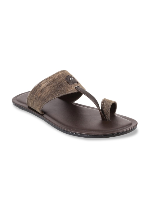 

Mochi Men Brown Solid Comfort Sandals