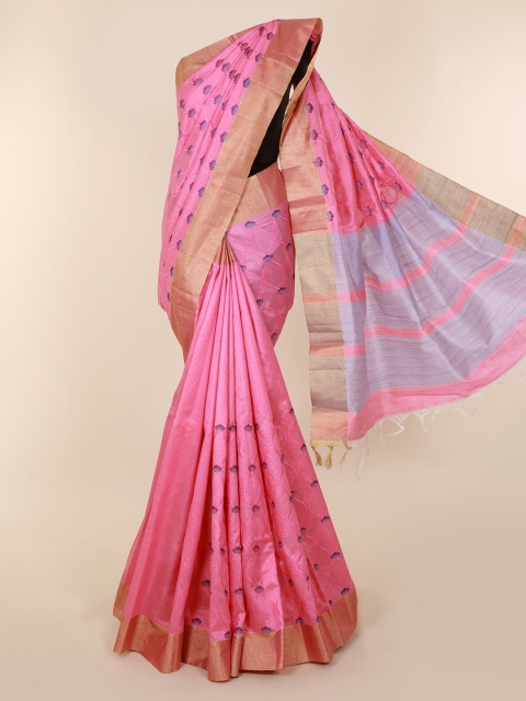 Pothys Pink Woven Design Saree