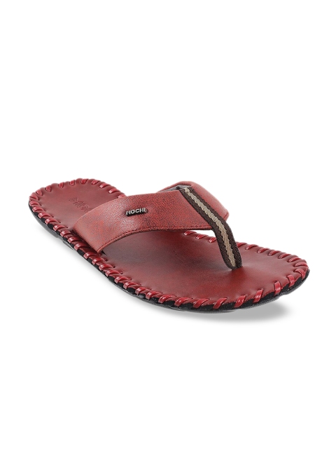 

Mochi Men Red Solid Comfort Sandals