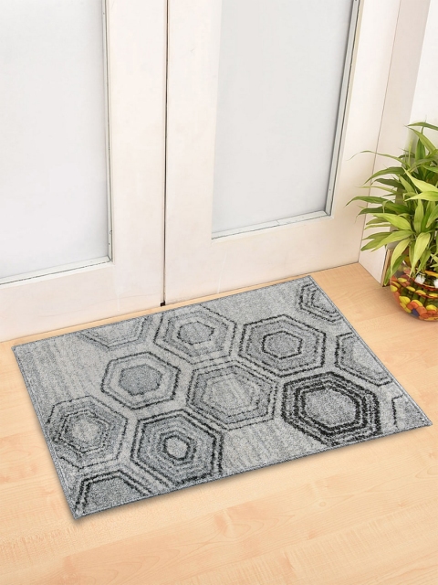 

SPACES Grey & Black Allure Printed Large Door Mat