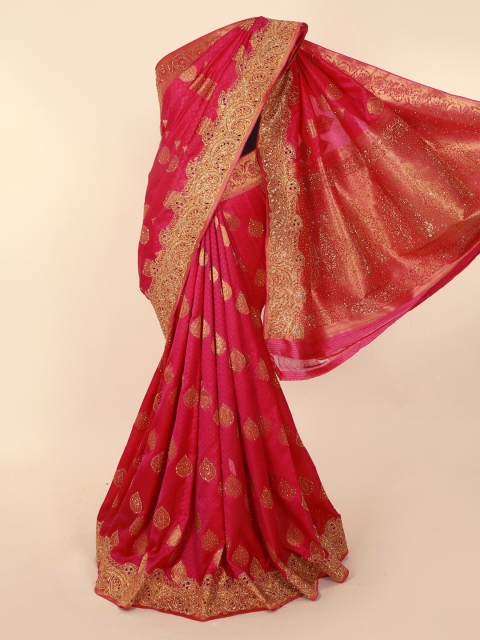 

Pothys Magenta Woven Design Banarasi Saree
