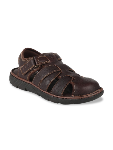 

Hush Puppies Men Brown Leather Fisherman Sandals