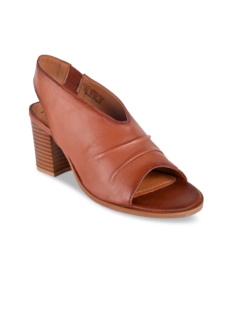

Hydes N Hues Women Brown Solid Leather Block Heels