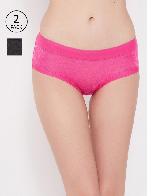 

SECRETS BY ZEROKAATA Women Pack Of 2 Assorted Mid-Rise Hipster Briefs-SZPTY2032