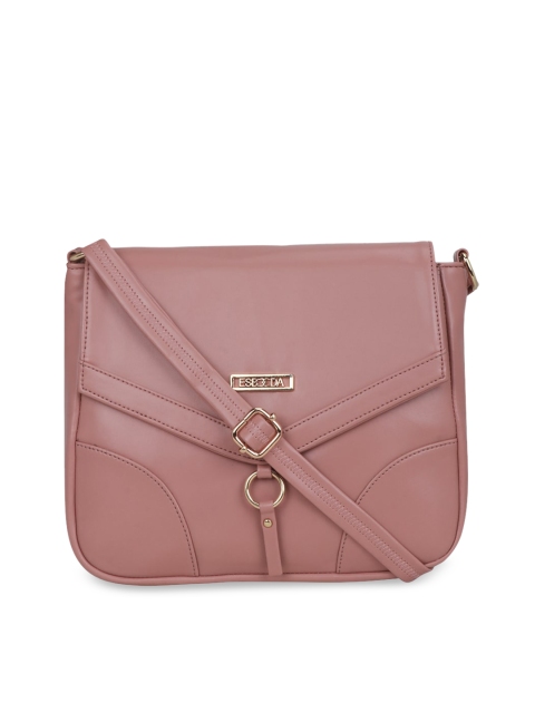 

ESBEDA Peach-Coloured Solid Sling Bag
