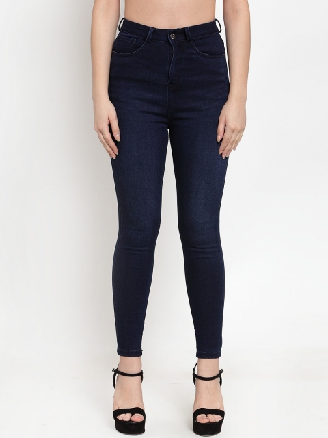 

DUDITI Women Blue Skinny Fit High-Rise Clean Look Jeans