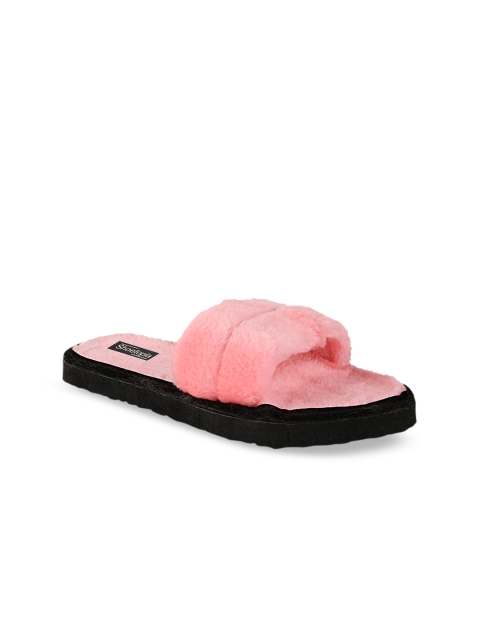 

Shoetopia Women Pink Solid Open Toe Flats