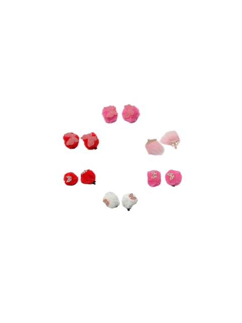 

Stoln Girls Set Of 12 Embellished Alligator Hair Clips, Pink