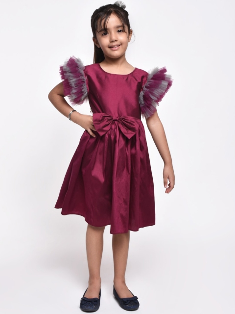 

Jelly Jones Girls Purple Solid Fit and Flare Dress