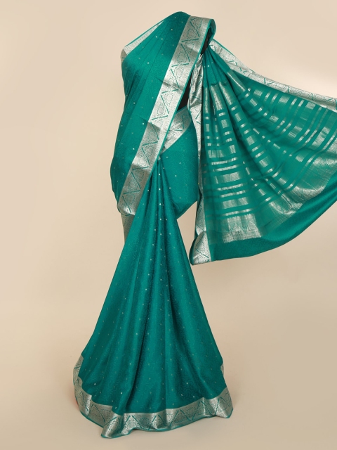 

Pothys Green Woven Design Pure Silk Saree