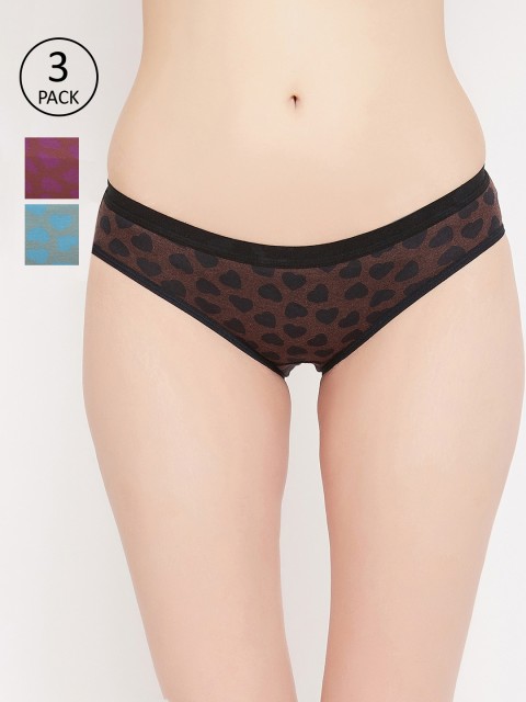 

ALIZA Women Pack Of 3 Printed Hipster Briefs PANTY_B.M.G.S_551941, Blue