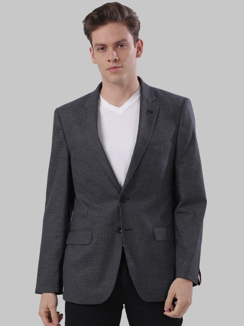 

Raymond Men Navy Blue Self Design Single-Breasted Formal Blazer