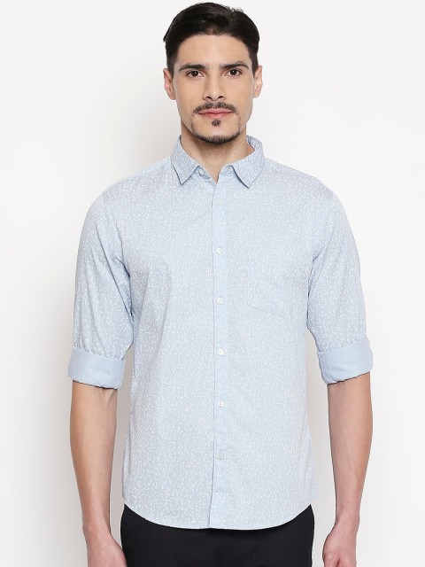 

BYFORD by Pantaloons Men Blue Floral Printed Casual Shirt