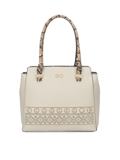 

E2O Beige Textured Shoulder Bag