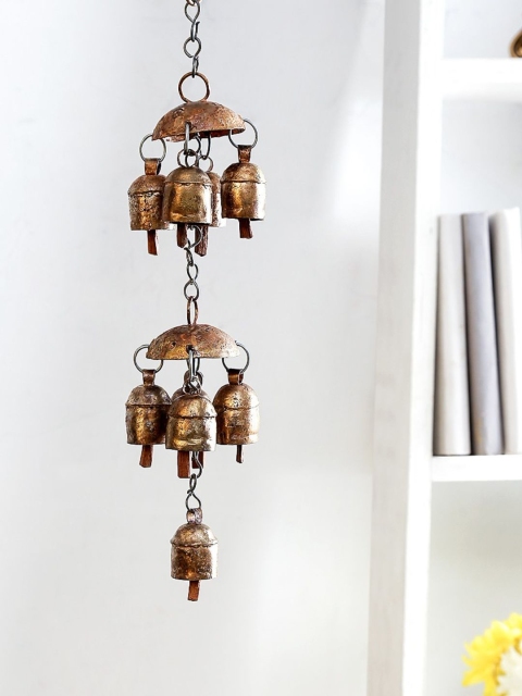 

Unravel India Copper-Toned Bells Windchime