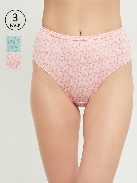

max Women Pack Of 3 Assorted Cotton High-Rise Hipster Briefs LHP03