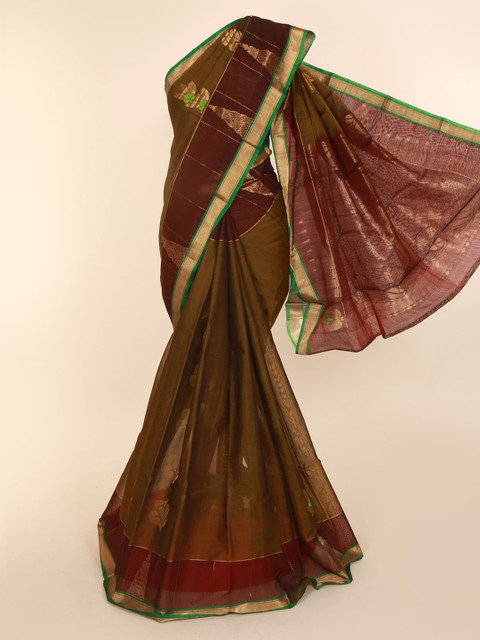 

Pothys Green Woven Design Silk Cotton Saree