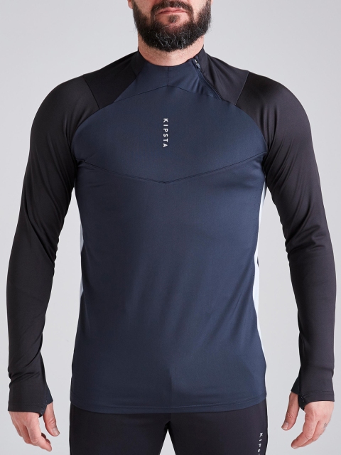 

Kipsta By Decathlon Men Black Solid Football Training Sweatshirt