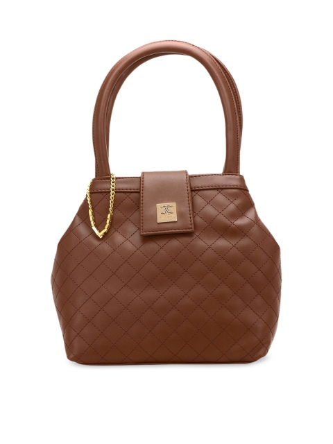 

ESBEDA Tan Solid Handheld Bag