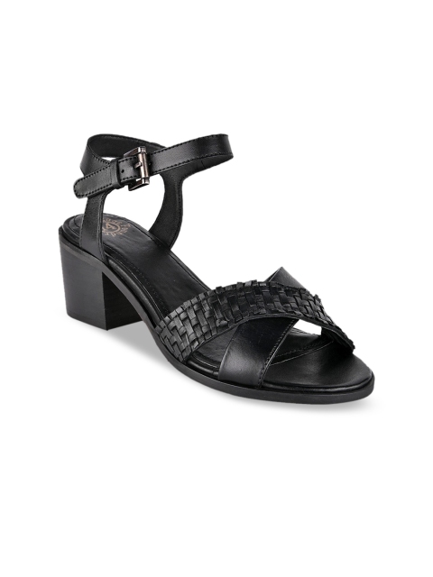 

Hydes N Hues Women Black Textured Leather Block Heels