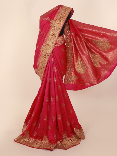 

Pothys Magenta Woven Design Banarasi Saree