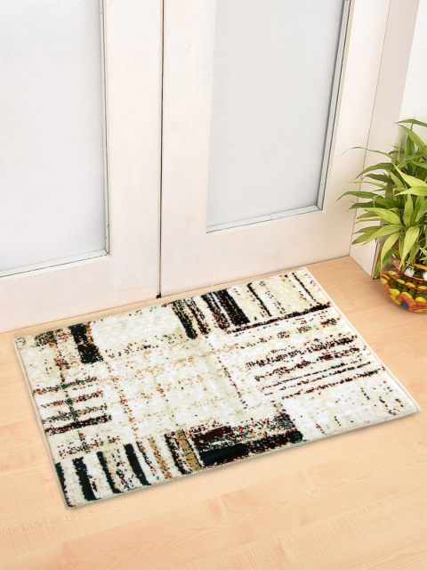 

SPACES Cream-Coloured & Brown Printed Large Doormat