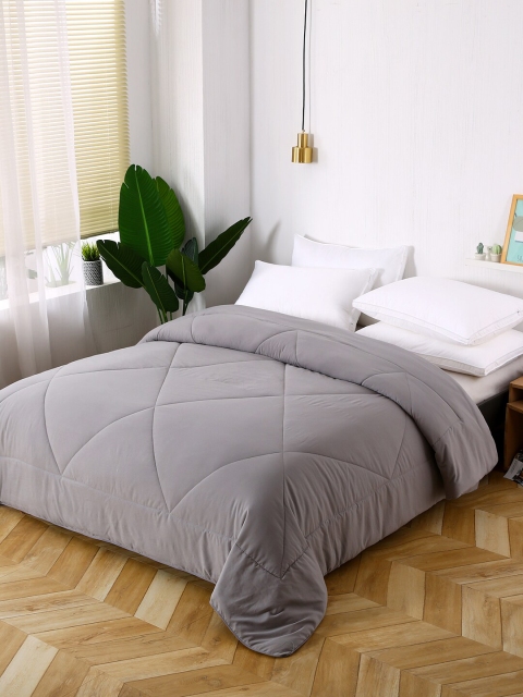 

URBAN DREAM Grey Solid AC Room 120 GSM Double Bed Comforter