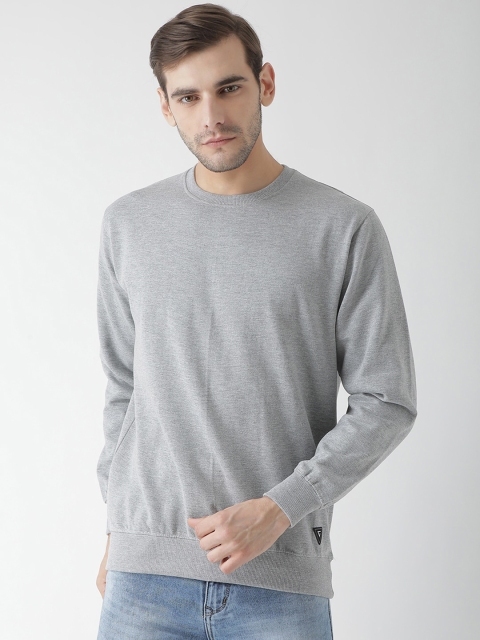 

GRIFFEL Men Grey & Grey Solid Sweatshirt