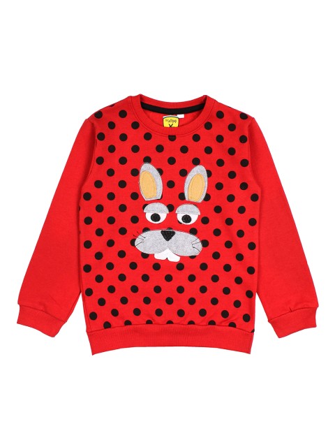 

Lil Lollipop Kids Red Printed Sweatshirt