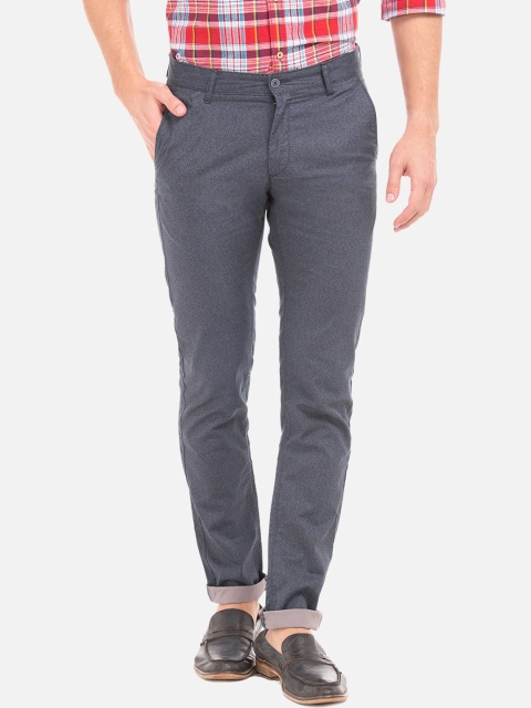

Cherokee Men Grey Slim Fit Solid Regular Trousers