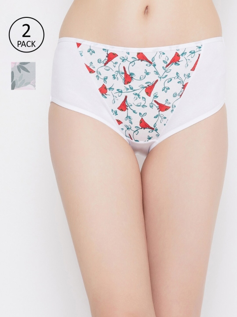 

Clovia Women Pack Of 2 Assorted Hipster Briefs COMPNC923