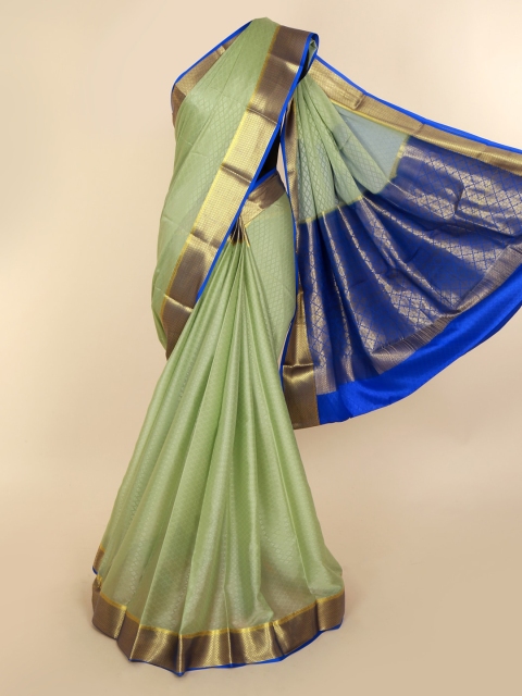 

Pothys Green Solid Saree