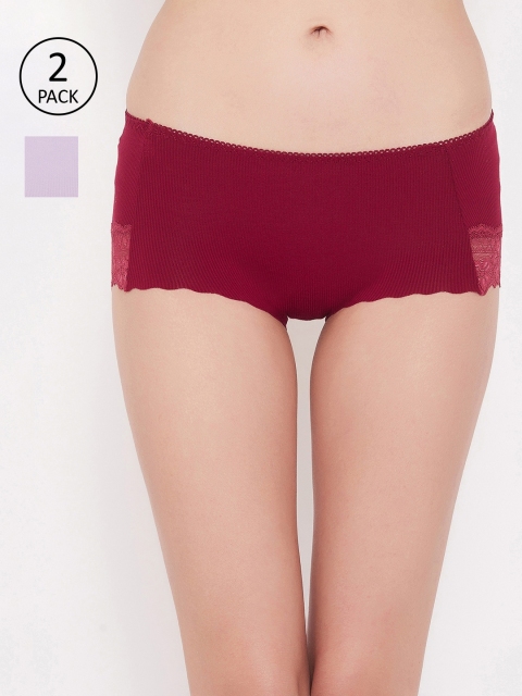 

SECRETS BY ZEROKAATA Women Pack of 2 Assorted Lace Hipster Briefs SZPTY695