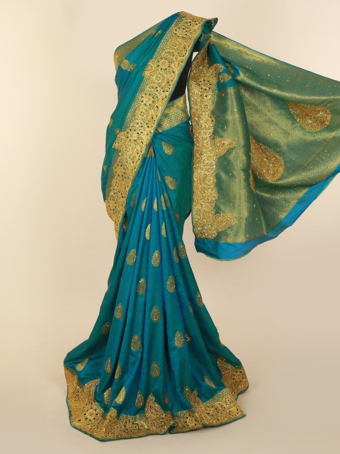 

Pothys Blue Woven Design Banarasi Saree