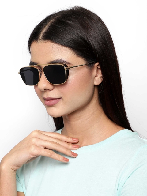 

Bellofox Unisex Black Aragon Square Sunglasses BS1679