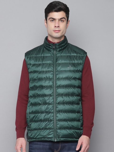 GANT Men Green Solid Padded Jacket